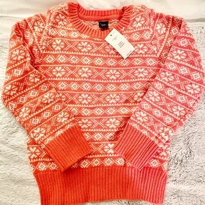 NWT Baby GAP Girls Fair Isle Sweater 5T